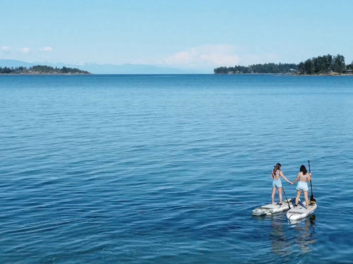 Paddleboarding near Rathtrevor Beach