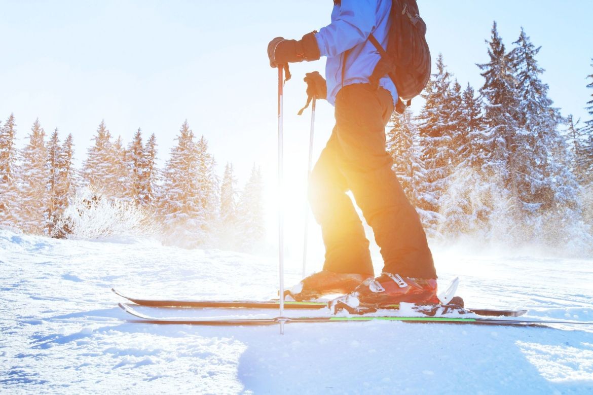 Skiing in beautiful Mt. Washington