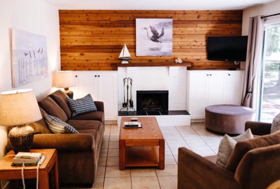 A roomy partial oceanview living room